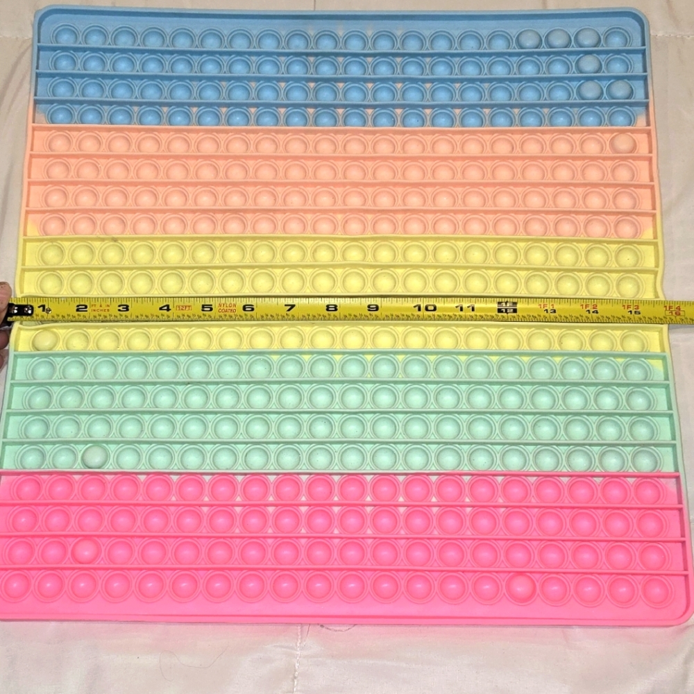 Colorful Pop It Fidget Toy- 16×16 In.